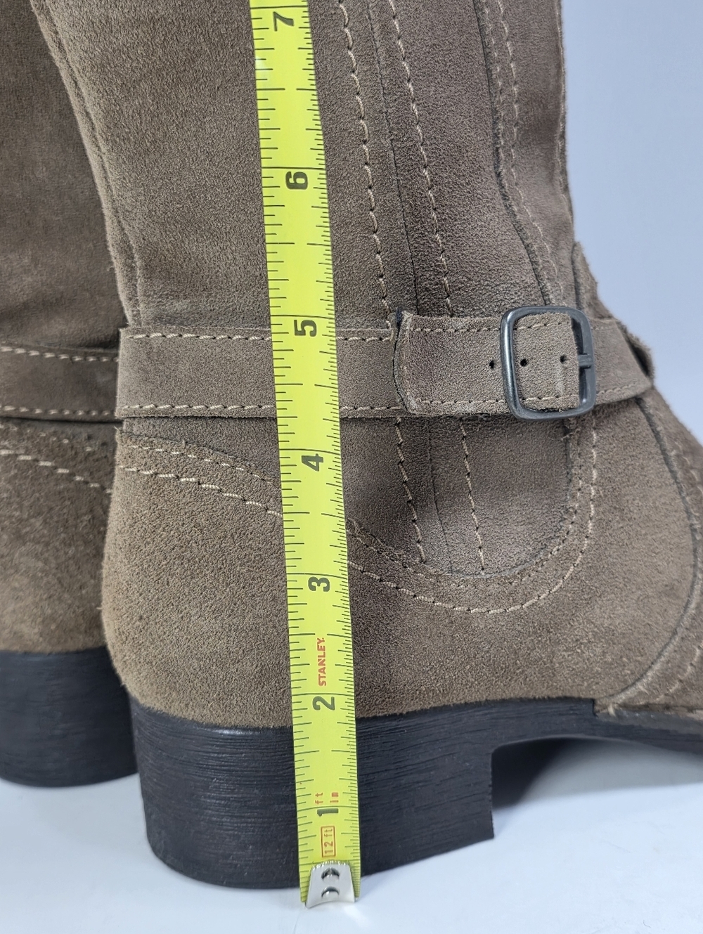 Clarks Derby Palace Suede Leather Tan Knee High Boots - Picture 12 of 15